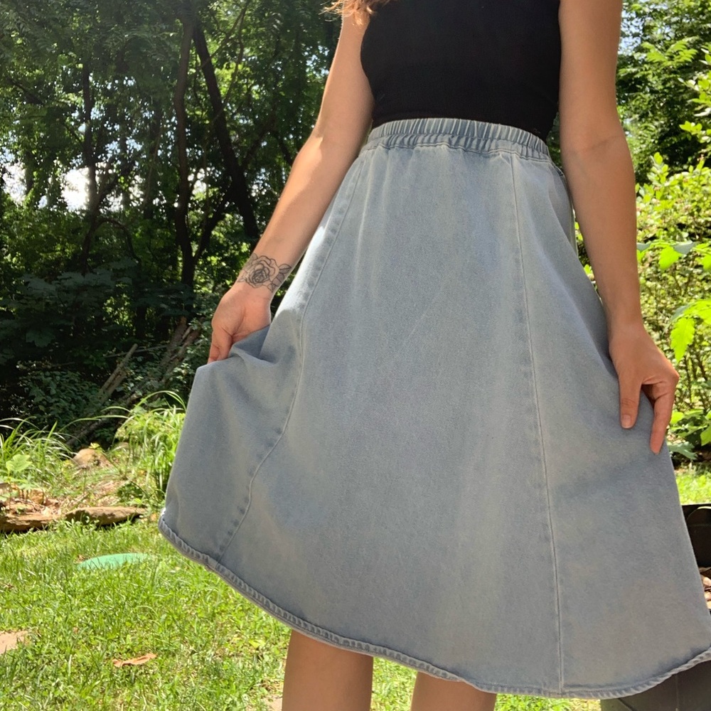 vintage denim skirt